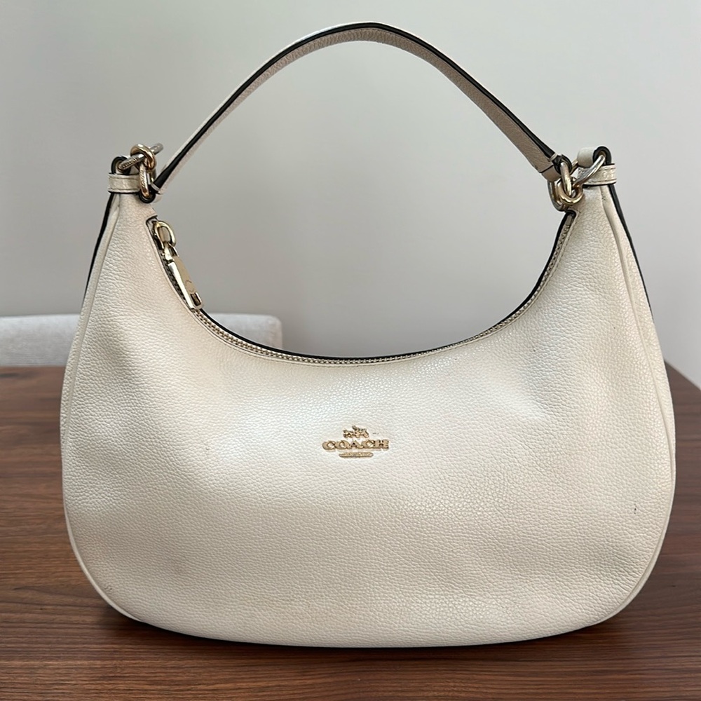 Coach Handbag - Cream Pebble Grain Leather
